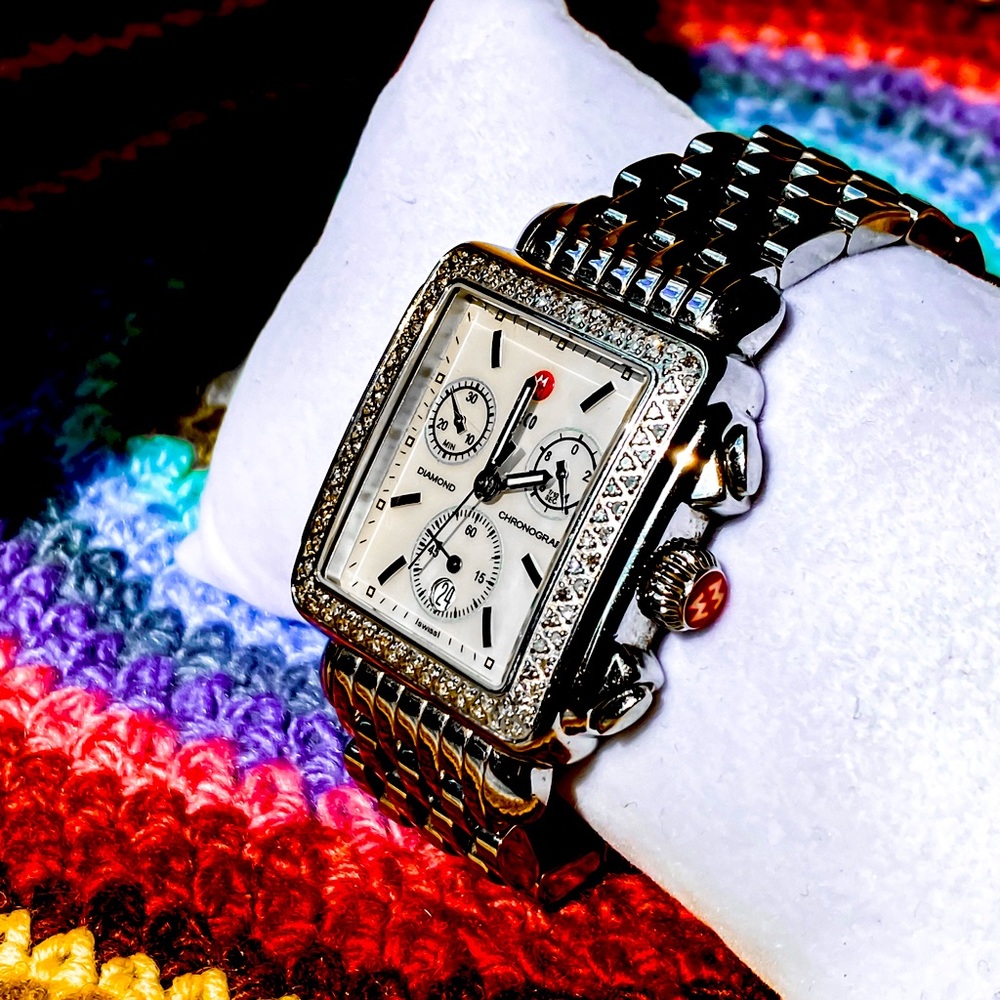 Michele Art Deco Watch with Diamonds